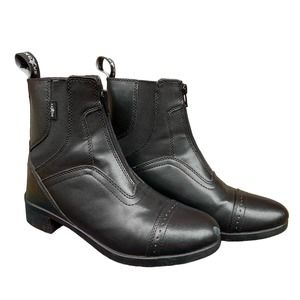 Saxon Syntovia Riding Zip Paddock Boot Womens Size 6.5 Black Horseback